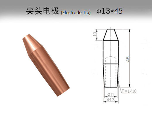 Cucrzr Spot Welding Copper Electrodes Tips Pengelasan Untuk Pengelasan Spot