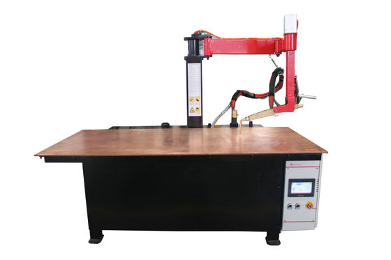 Crank Arm 130KVA 0.5Mpa AC Spot Welding Machine Dengan Meja Lembar Galvanis